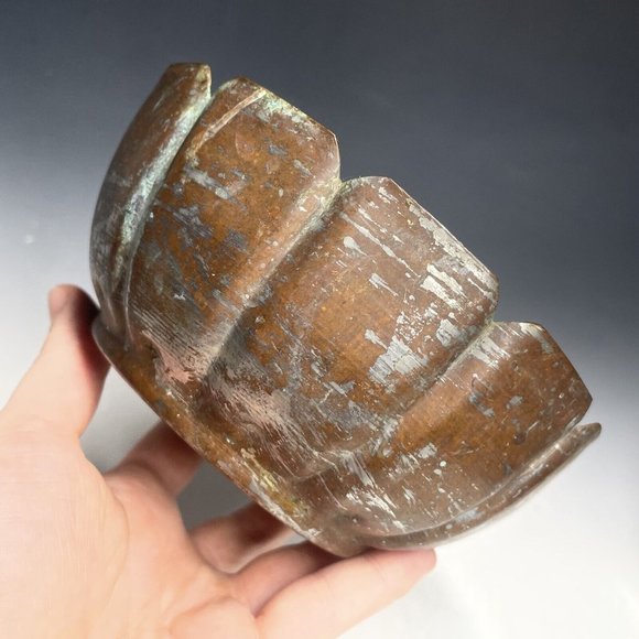 Mid-Century Silvered Copper United Arab Republic Middle Eastern Incised Bowl - Picture 14 of 16